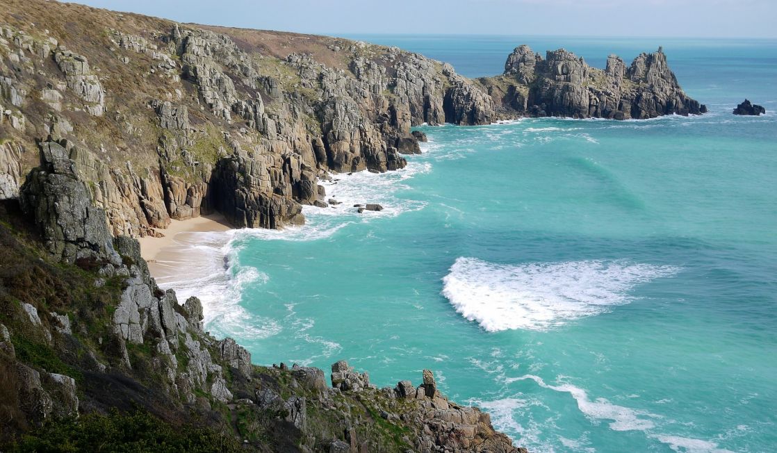 Porthcurno and Pedn Founder, West Cornwall