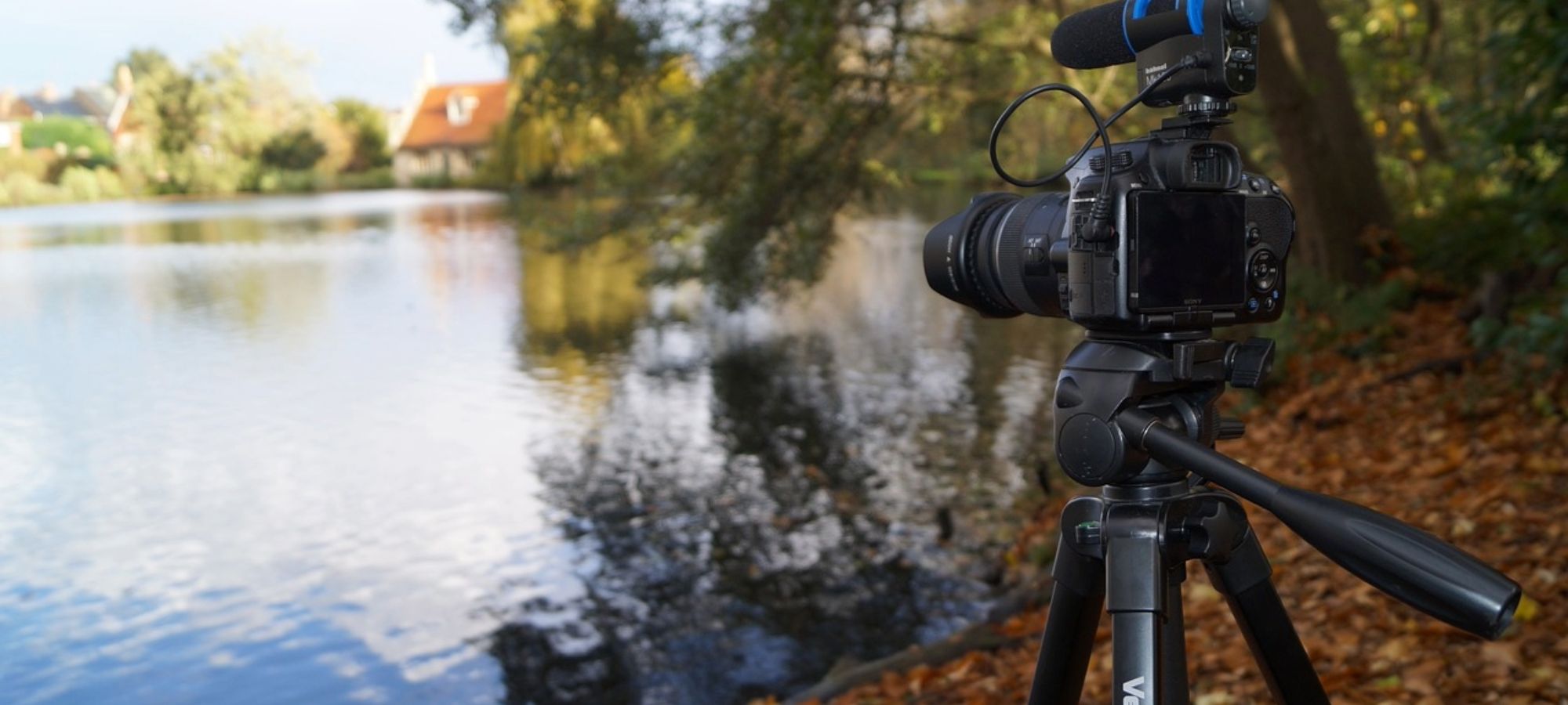 Video camera with coastal scenery