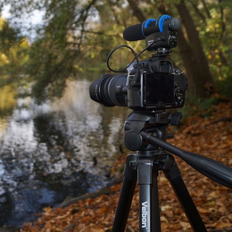 Video camera at lake